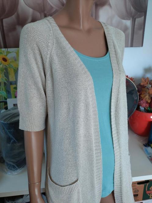 Mooi fijn gebreid lang beige vest van G-Maxx maat S, Kleding | Dames, Truien en Vesten, Gedragen, Maat 36 (S), Beige, Ophalen of Verzenden