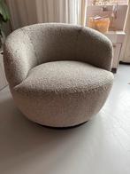WOOOD Woolly Draaifauteuil - Bouclé Naturel, ter stoffering, Huis en Inrichting, Fauteuils, Ophalen, Zo goed als nieuw, Stof, 75 tot 100 cm