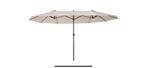 Dubbele parasol met zware voet, Tuin en Terras, Parasols, Ophalen of Verzenden, Nieuw, Parasolvoet