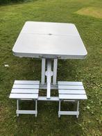 Campingtafel en stoelen, Ophalen, Gebruikt, Aluminium, Inklapbaar