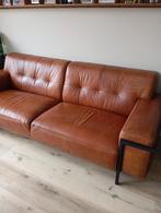 Bank met hocker als set, Ophalen, Gebruikt, 200 tot 250 cm, Leer