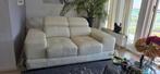 Robuuste wit leren bank, Huis en Inrichting, Banken | Sofa's en Chaises Longues, Ophalen, Zo goed als nieuw, 75 tot 100 cm, 200 tot 250 cm