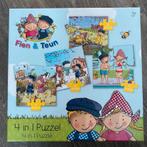 Fien & Teun 4-in-1 puzzel, Kinderen en Baby's, Speelgoed | Kinderpuzzels, Zo goed als nieuw, 2 tot 4 jaar, Ophalen
