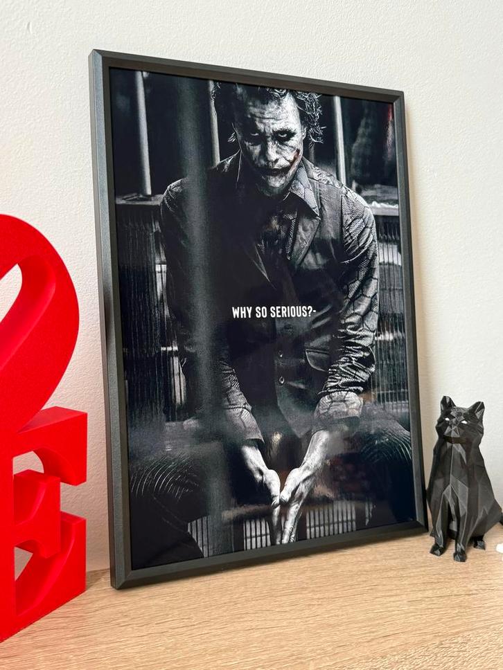 Joker 'Why So Serious?' Poster - Ingelijst, Huis en Inrichting, Woonaccessoires | Schilderijen, Tekeningen en Foto's, Zo goed als nieuw