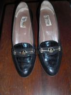 Chique Italiaans zwarte leren schoenen Parlanti maat 39, Schoenen met lage hakken, Zwart, Ophalen of Verzenden, Parlanti