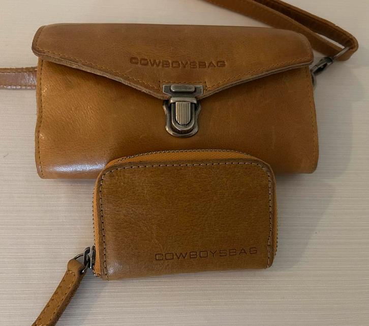 Cowboysbag heuptasje en portemonnee ook apart kleur amber, Sieraden, Tassen en Uiterlijk, Tassen | Damestassen, Gebruikt, Overige typen