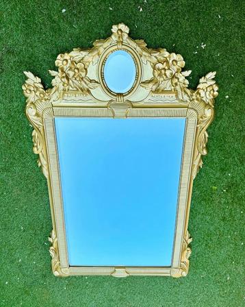 Klassieke vintage gouden trumeau spiegel DeKnudt beschikbaar voor biedingen
