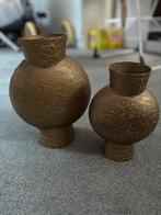 2 vazen, Huis en Inrichting, Ophalen, Zo goed als nieuw, Glas, Minder dan 50 cm