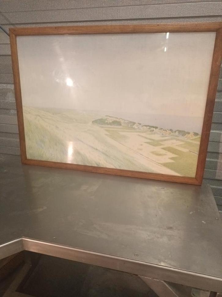 HARTNIBRIGG ZICHT OP VLIELAND VUURTOREN VLIELAND, Antiek en Kunst, Kunst | Schilderijen | Klassiek, Ophalen of Verzenden