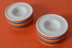 Set van 2 retro vintage porseleinen ASA waxinelichthouders, Ophalen of Verzenden, Keramiek of Aardewerk