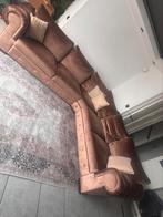Bruine velvet Bankstel, Huis en Inrichting, Ophalen of Verzenden, Zo goed als nieuw
