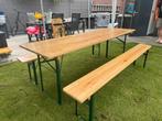Biertafelsets: te huur (€15:- per weekend), Tuin en Terras, Ophalen, Zo goed als nieuw, Inklapbaar, Rechthoekig
