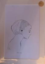 Pentekening van Vrouw in Passepartout, Antiek en Kunst, Ophalen of Verzenden