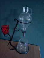 Brocante Wijnkaraf met IJzeren Standaard, Ophalen of Verzenden