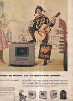 Retro reclame 1960 Jan Jaarsma haarden clown met gitaar, Verzamelen, Ophalen of Verzenden