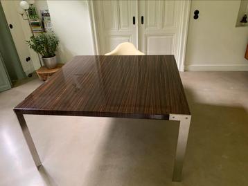 Desalto design eettafel Liko Ebbenhout  zware chromen poten beschikbaar voor biedingen