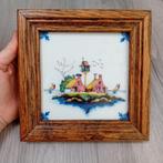 BZ  Makkum tegel in houten frame, Antiek en Kunst, Ophalen of Verzenden