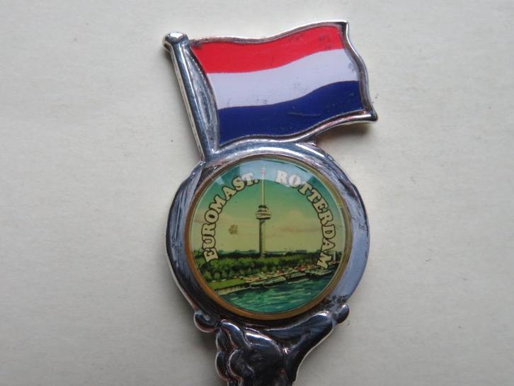Lepeltje Euromast Rotterdam + Nederlandse vlag, Antiek en Kunst, Antiek | Bestek, Verzenden