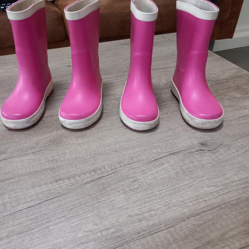 2 paar regenlaarzen maat 24, Kinderen en Baby's, Kinderkleding | Schoenen en Sokken, Ophalen of Verzenden, Meisje, Laarzen