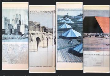 Christo 6 offset lithografie kunstdrukken, begin jaren 90 beschikbaar voor biedingen