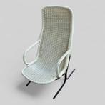 Dirk van Sliedrecht rotan 514 fauteuil voor gebr Jonkers, Ophalen, Vintage pitriet rattan fauteuil 60,S lounge chair, Gebruikt