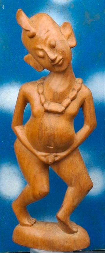 Fetisj.  Congo. Vruchtbaarheid.  Houtsnijwerk.  34 cm beschikbaar voor biedingen