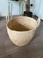 Rieten mand, Huis en Inrichting, Woonaccessoires | Schalen en Manden, Ophalen, Mand, Rond, Zo goed als nieuw