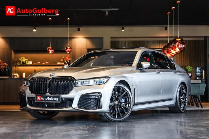 BMW 7 Serie 745e High Exe M-Sport Individual Comfortstoelen, Auto's, BMW, Bedrijf, Te koop, 7-Serie, 360° camera, Achteruitrijcamera