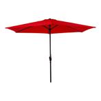 Parasol 3 meter met molen en 6 baleinen kleur rood, Tuin en Terras, Parasols, Ophalen of Verzenden, Nieuw, Stokparasol