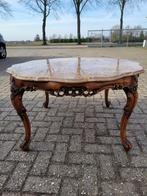Antieke salontafel rond met marmeren blad, Antiek en Kunst, Antiek | Meubels | Tafels, Ophalen