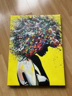 Super mooi canvas schilderij van Afro vrouw 30 x 40 NIEUW, Huis en Inrichting, Woonaccessoires | Schilderijen, Tekeningen en Foto's