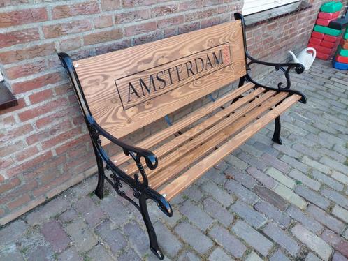 Oud gietijzeren tuinbank Amsterdam, Antiek en Kunst, Curiosa en Brocante, Ophalen