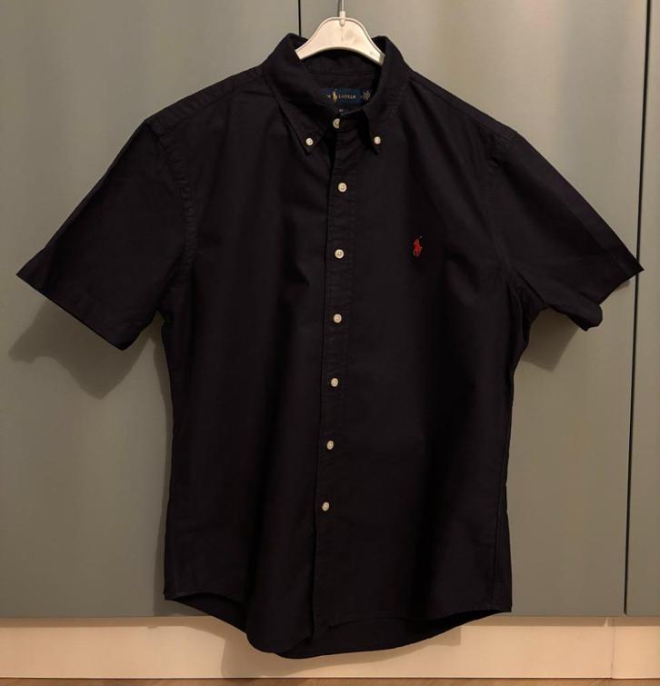 Polo Ralph Lauren overhemd korte mouw linnen/katoen (maat M), Kleding | Heren, Overhemden, Zo goed als nieuw, Halswijdte 39/40 (M)