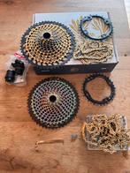 Sram XX1 eagle rainbow 12S 10-52 cassette +32T+ gold ketting, Ophalen of Verzenden, Zo goed als nieuw, Mountainbike, Derailleur of Ketting