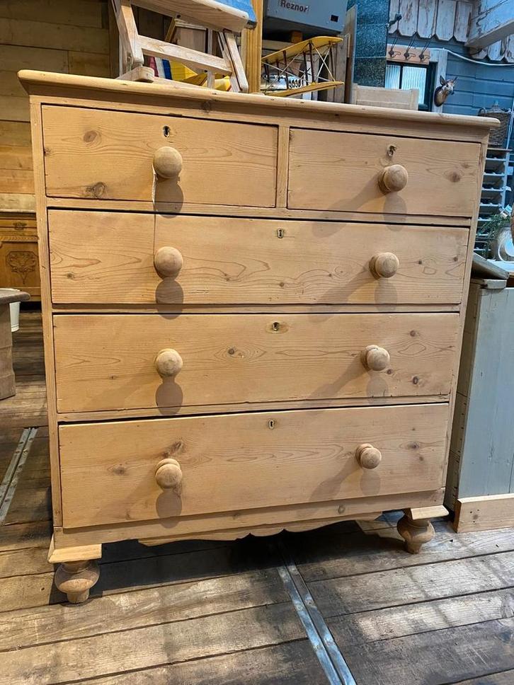 Engels oud grenen kast ladekast, Antiek en Kunst, Antiek | Meubels | Kasten, Ophalen