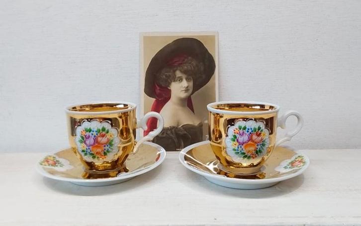 2 Gold Bavaria kopjes, Antiek en Kunst, Antiek | Servies los, Ophalen of Verzenden