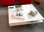 Hoogglans wit salontafel vierkant 120 x 120, 100 tot 150 cm, Ophalen of Verzenden, Zo goed als nieuw, Vierkant