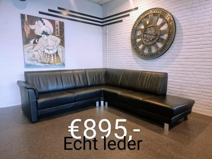 Hoekbanken voor scherpe prijzen! Leder, stof, microleer, Huis en Inrichting, Banken | Sofa's en Chaises Longues, Leer