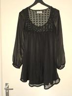 Zwarte blouse met gehaakt detail - Sentido, Kleding | Dames, Blouses en Tunieken, Maat 38/40 (M), Zwart, Ophalen of Verzenden
