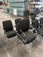 6 zwarte stoelen, Huis en Inrichting, Ophalen of Verzenden, Gebruikt, Zwart, Vijf, Zes of meer stoelen