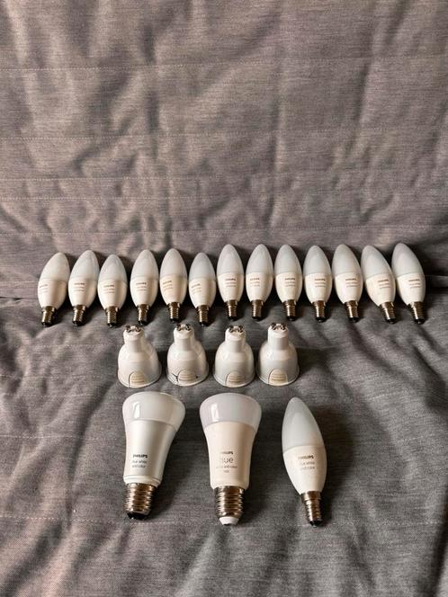 Hue color/white lampen te koop (E27, E14, Gue10), Huis en Inrichting, Lampen | Losse lampen, Gebruikt, Led-lamp, Minder dan 30 watt