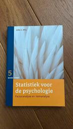 Statistiek voor de psychologie deel 5, Ophalen of Verzenden, Zo goed als nieuw, Jules L. Ellis