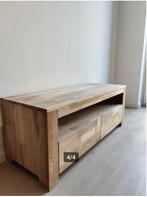 lage houten  kast tv meubel, Eikenhout, Zo goed als nieuw, Blank, Met lade(s)