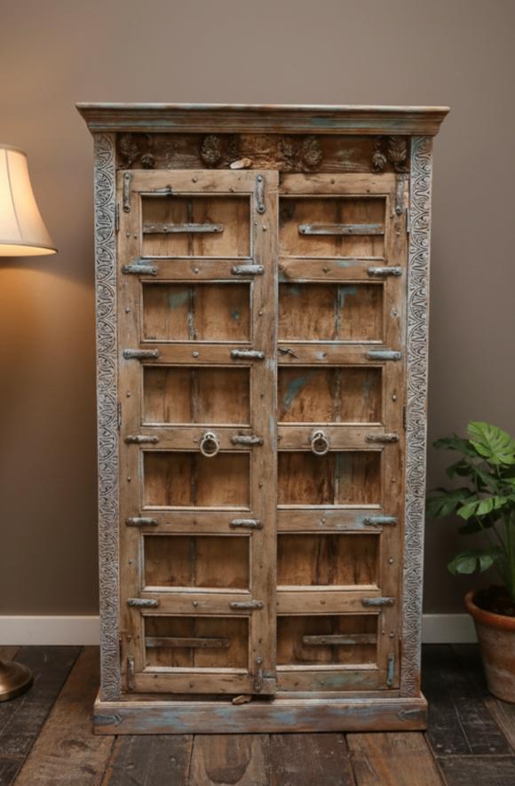 India kast Zara, Huis en Inrichting, Kasten | Vitrinekasten, Nieuw, 200 cm of meer, 150 tot 200 cm, 50 tot 75 cm, Teakhout, Ophalen of Verzenden