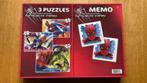 3 puzzels en memo : the Amazing Spider-Man, Kinderen en Baby's, Speelgoed | Kinderpuzzels, Ophalen of Verzenden, Zo goed als nieuw