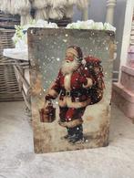 Kerstman metalen bord, Huis en Inrichting, Woonaccessoires | Wanddecoraties, Ophalen of Verzenden, Nieuw