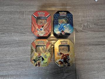 Grote pokemon tins met 100 verschillende kaarten beschikbaar voor biedingen