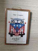 houten wand decoratie met usa vw volkswagen bus, Ophalen of Verzenden, Nieuw