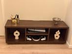 Walnoot bruin Japandi tv-meubel (126 cm breed), Huis en Inrichting, Ophalen, Gebruikt, 100 tot 150 cm, Minder dan 100 cm
