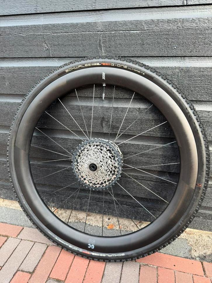 Rose GC50 - Carbon gravel wielset inc. banden, Fietsen en Brommers, Fietsonderdelen, Zo goed als nieuw, Racefiets, Wiel, Ophalen of Verzenden